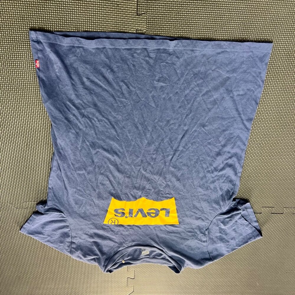 Levis Blue Graphic Logo T-Shirt M 100% Cotton Casual Unisex Made In Vietnam